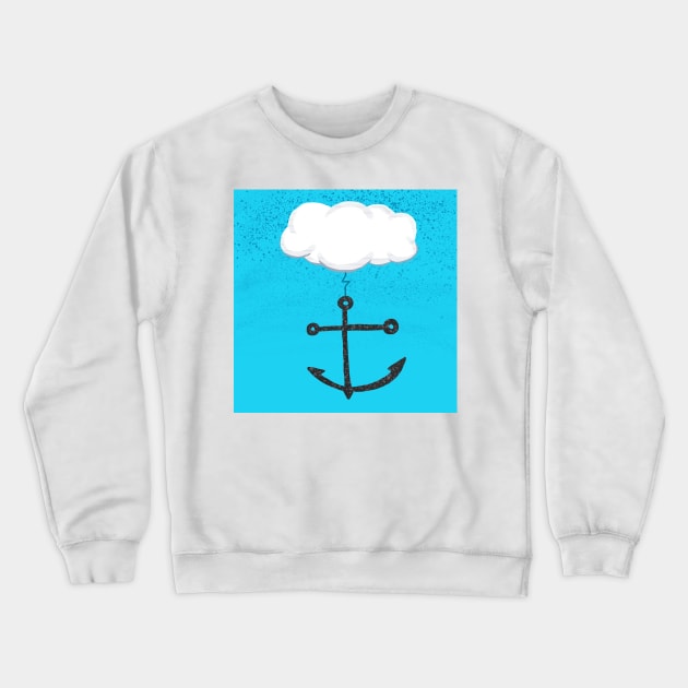 Cloud Anchor Crewneck Sweatshirt by chawlie